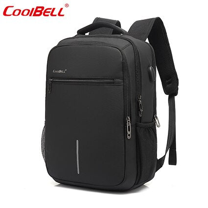 COOLBELL Men's Business Backpack Outdoor Anti-theft Brush Laptop Bag Dry Wet Separation Waterproof Student Schoollbag Bagpack