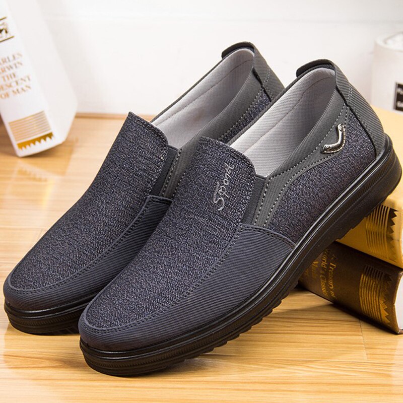 Men old beijing style canvas breathable lace on sale up casual driving shoes