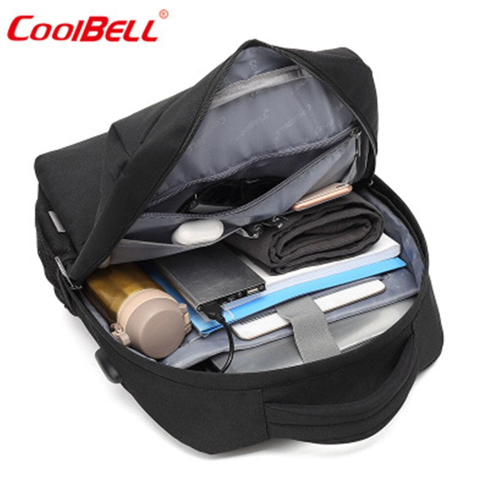 COOLBELL Backpack 15.6inch Laptop Backpack Fashion Travel Business Backpack Nylon Waterproof Anti-theft Student Backpack