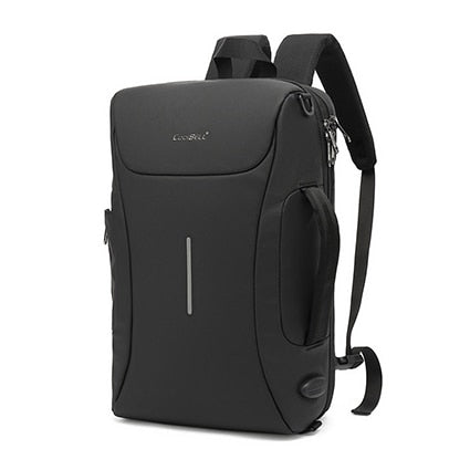 Coolbell Male Backpack Large Capacity Waterproof Laptop Backpacks 15.6 Inch Travel with Reflective Stripe USB Charging Bagpack