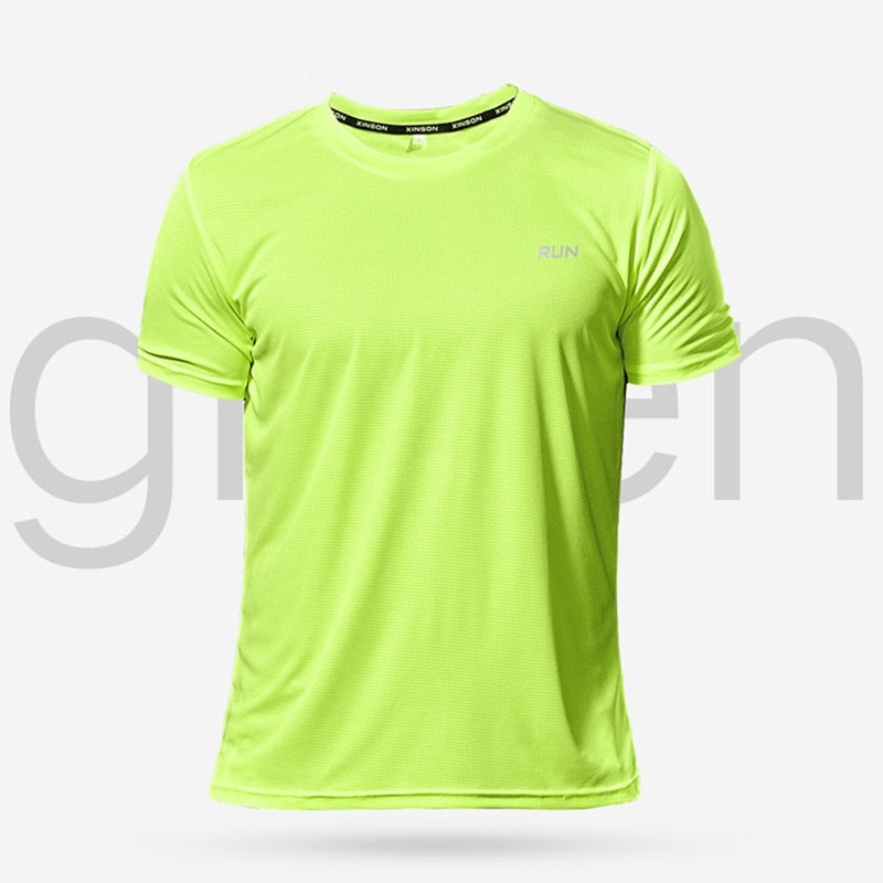 Multicolor Quick Dry Short Sleeve Sport T Shirt Gym Jerseys Fitness Shirt  Trainer Running T-Shirt Men's Breathable Sportswear – WayuMall